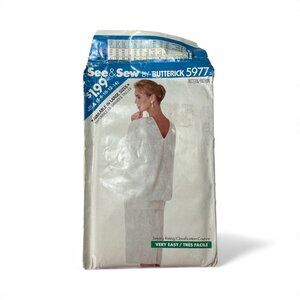 See & Sew Top and Skirt Sewing Pattern 5977 FF Uncut SZ 6 14 NOS 1987